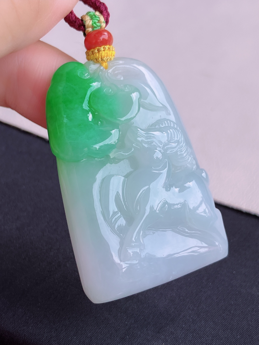 ️翠绿一路平安，色美清爽，尺寸49.3/32.6/12/自然光实拍