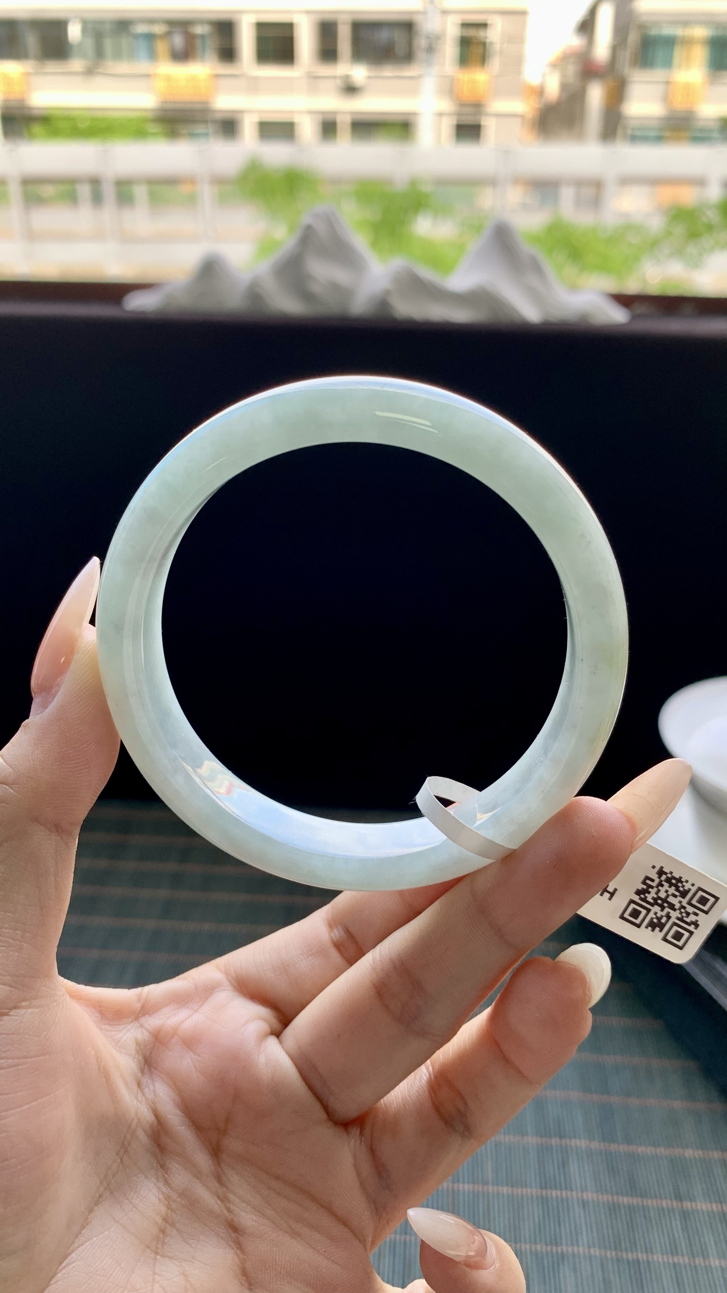 晴蓝正圈手镯成品 HYY-413 尺寸：58-11.5-8