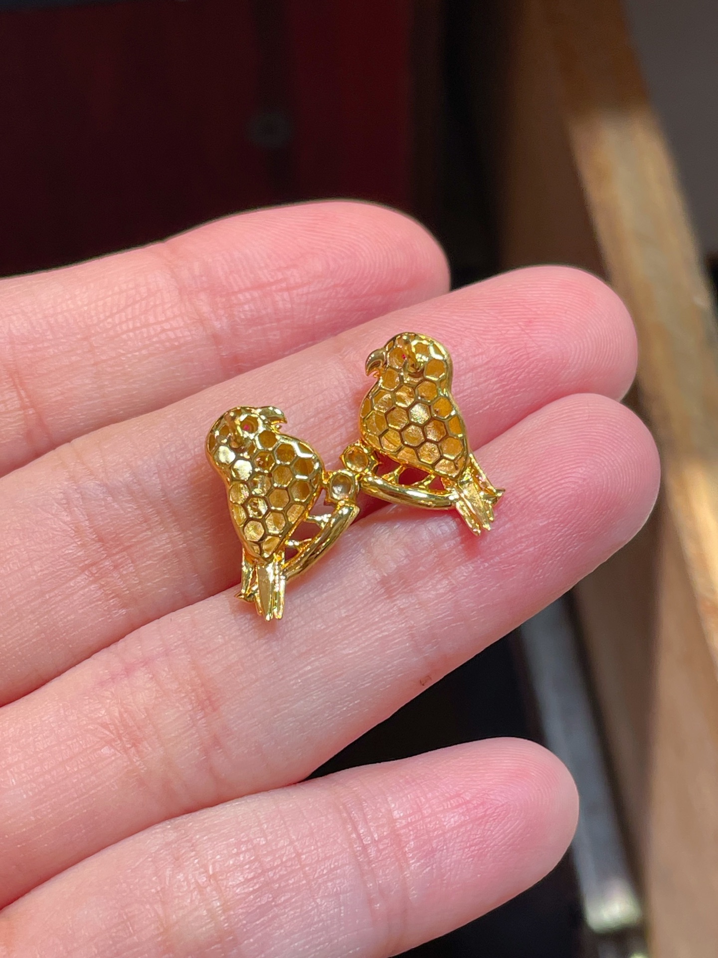 ️ 冰种起荧光黄翡福豆耳钉，实物很美，冰种，种水，款式高端 淑女名媛款配连衣裙美美滴，18k镶嵌，6.5-3.7-1.6