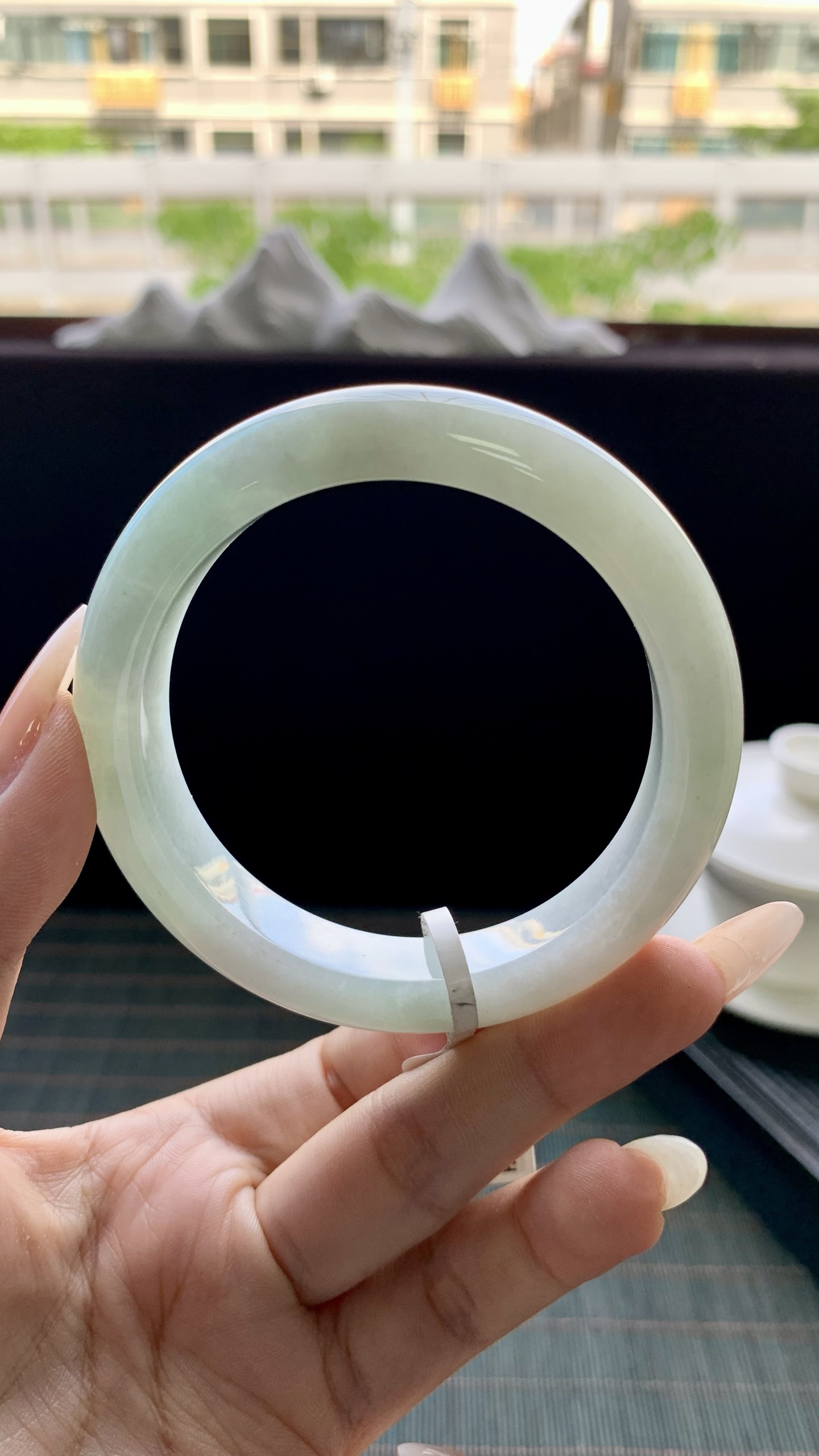 晴底正圈手镯成品 HYY-6114 尺寸：56-12-9