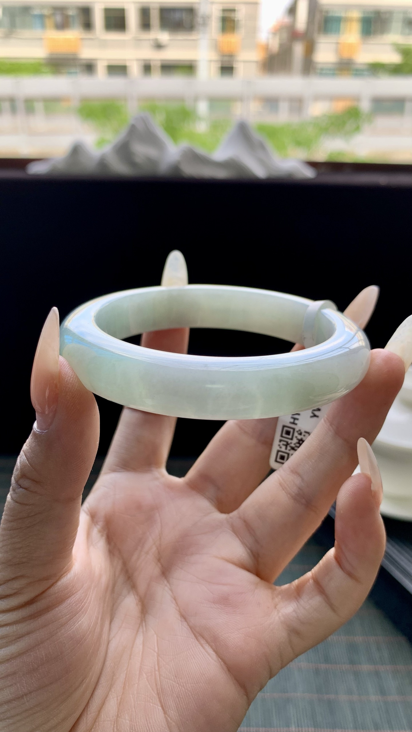 晴底正圈手镯成品 HYY-6114 尺寸：56-12-9