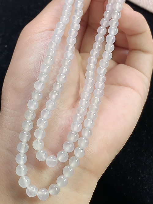冰种玉珠项链，项链，尺寸4.8mm，112颗，S06mdy
