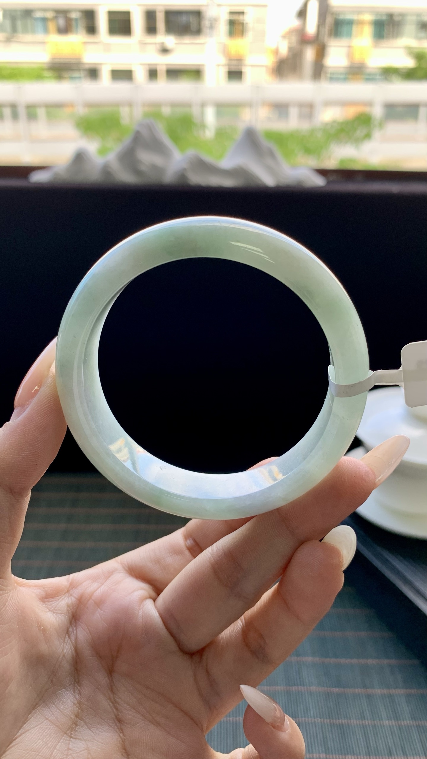 宽版晴底正圈手镯成品 HY-6029 尺寸：55.5-14-8