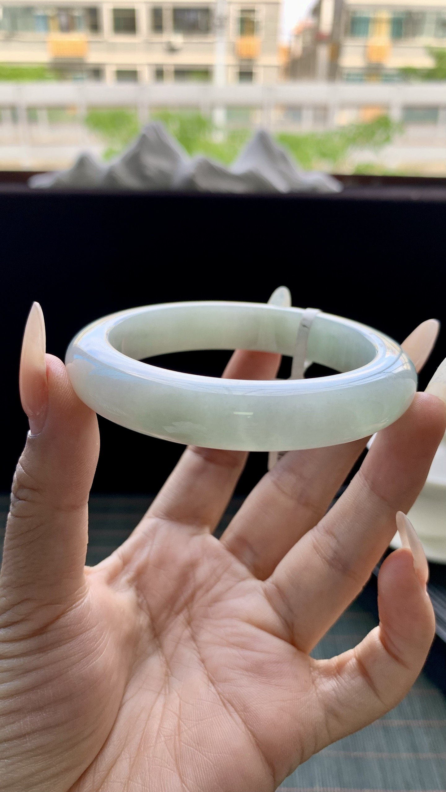 晴底正圈手镯成品 HYY-6114 尺寸：56-12-9