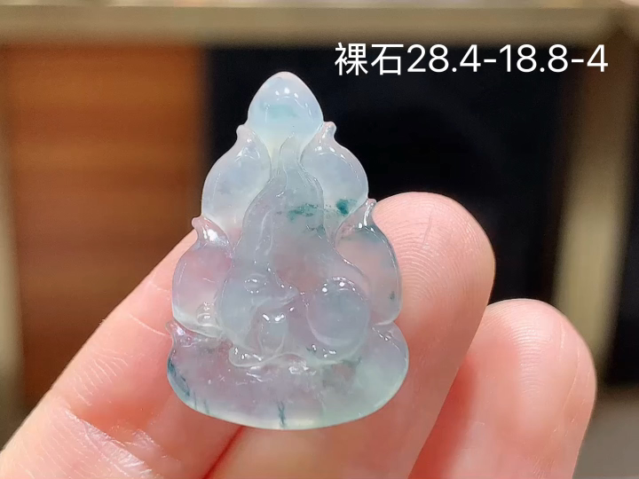 ️冰飘花九尾狐 无裂 尺寸，28.4-18.8-4