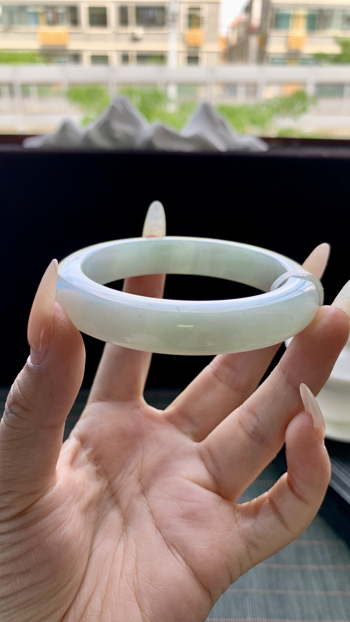 晴底正圈手镯成品 HYY-6114 尺寸：56-12-9