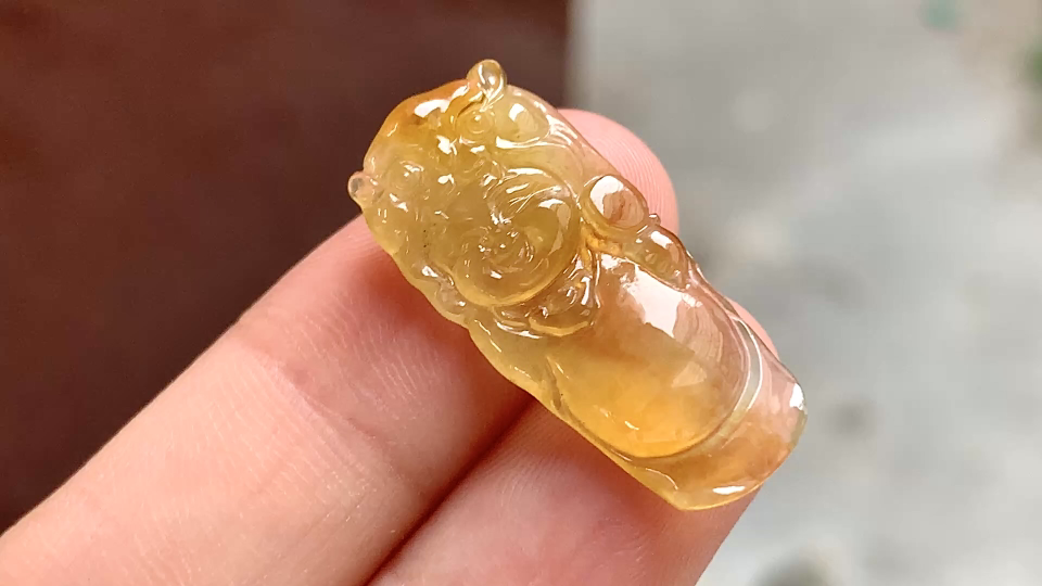 ️ 蜜糖黄醒狮童子 27*12.5*3.8 无裂