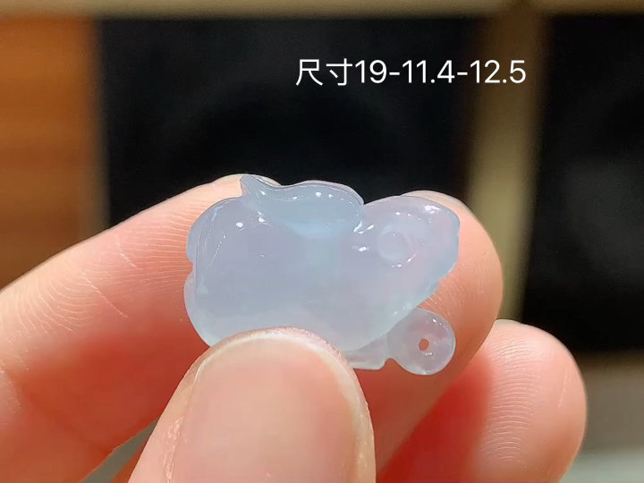 ️冰种生肖兔，无裂，尺寸，19-11.4-12.5