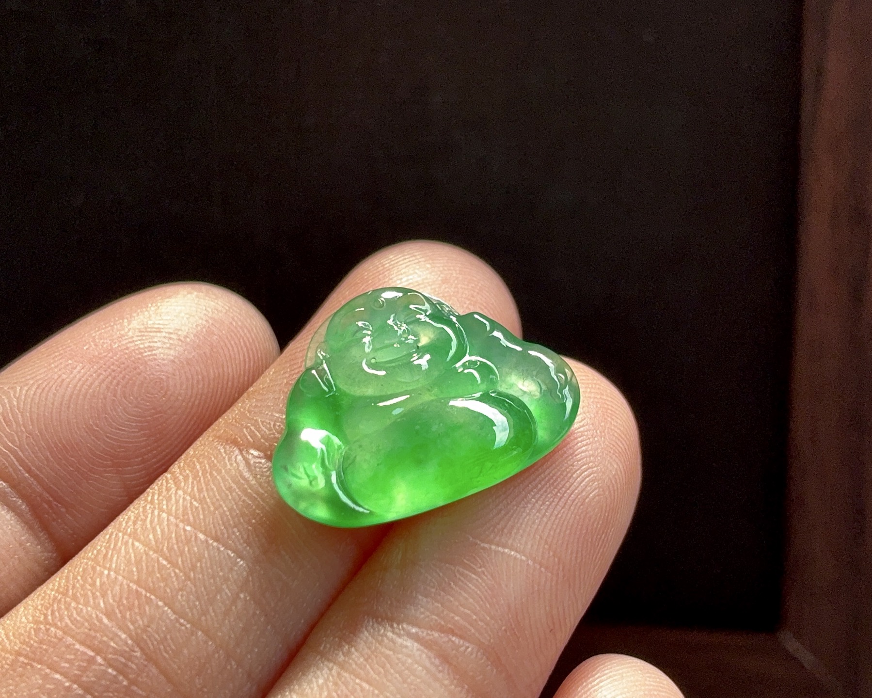 ️ 冰绿佛公 尺寸：19×14×3.5 温润凝翠，福韵绵长