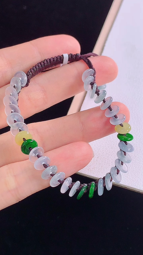 ️多彩平安扣手链，尺寸:6.1-1.2mm 3