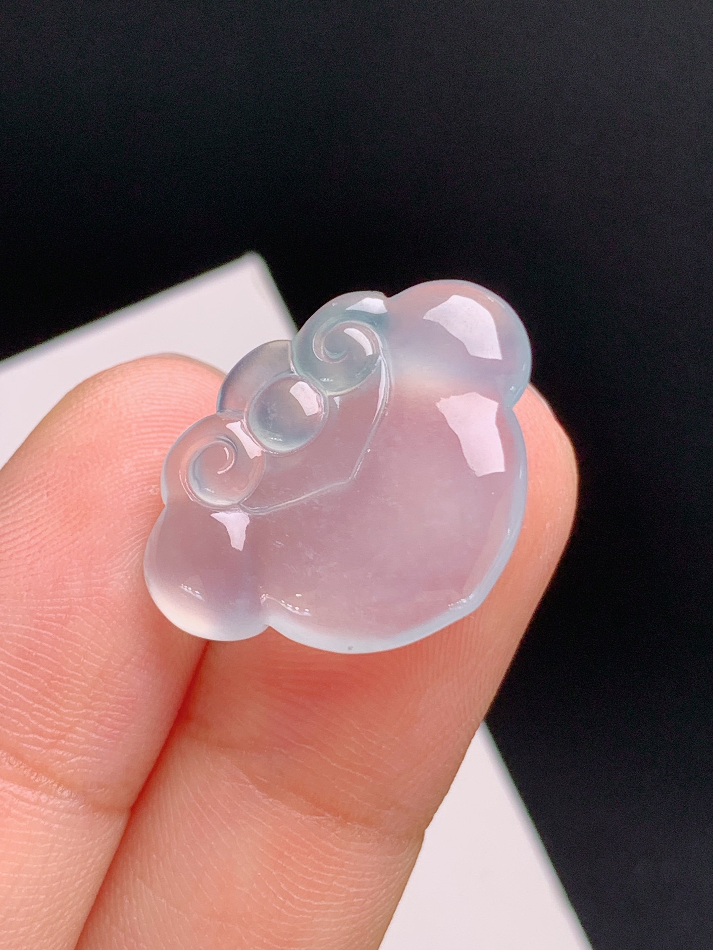 ️ 冰种如意锁，清透冰润，版型饱满，裸石17.5-23-3.6 081004