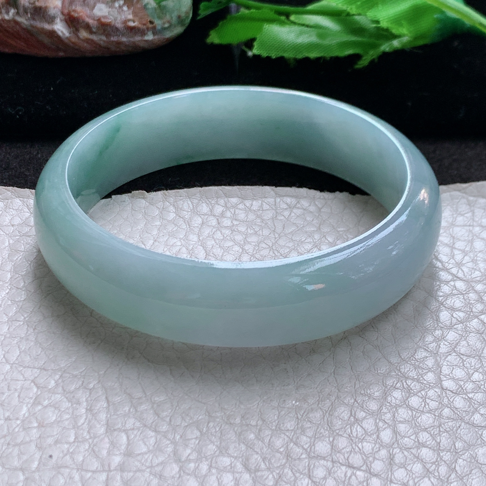 jc实拍59*15.8*7.5轮胎镯 缅甸翡翠a货玉手镯飘花大气宽边玉手环