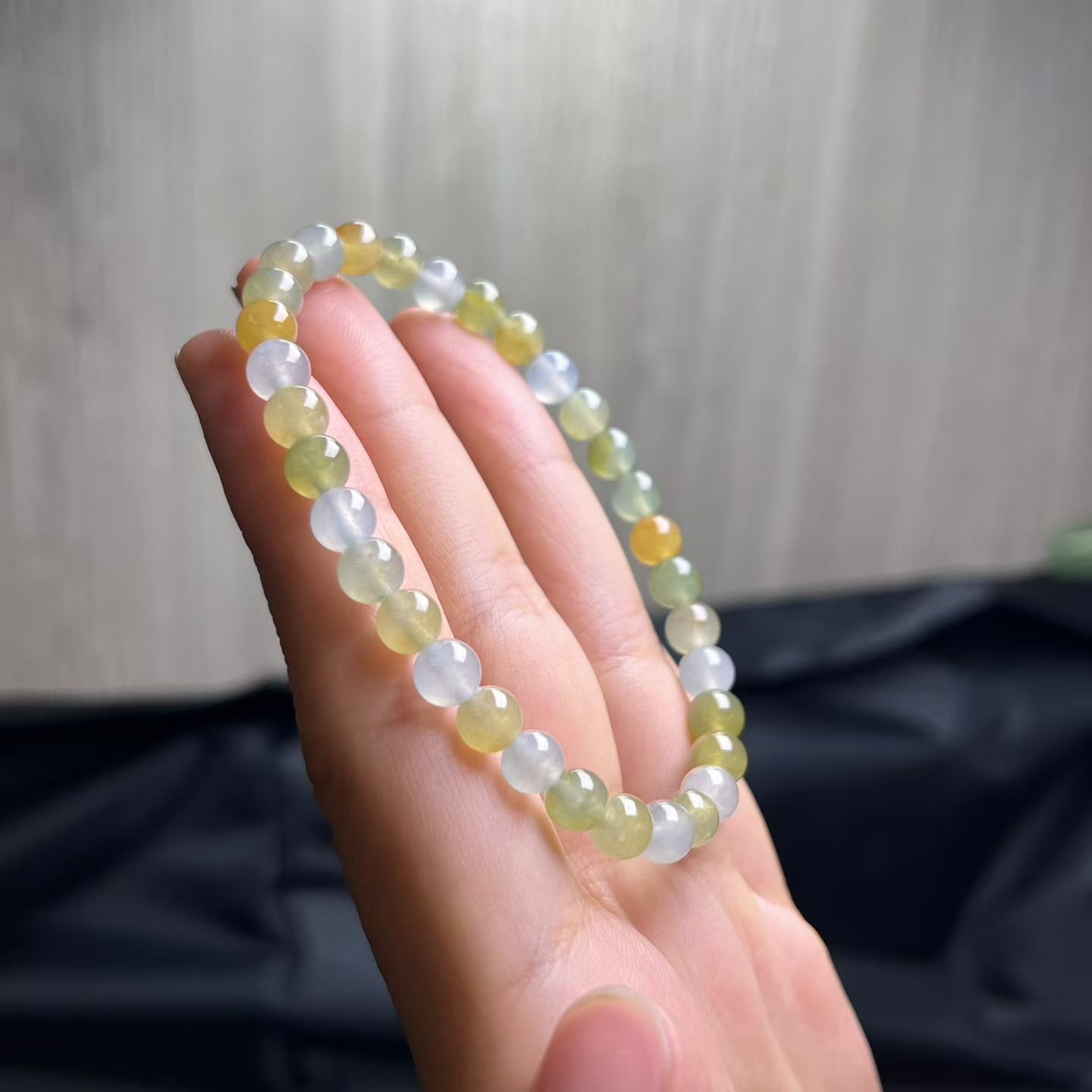 ️ 黄手串，卡5.8mm-6mm，33颗