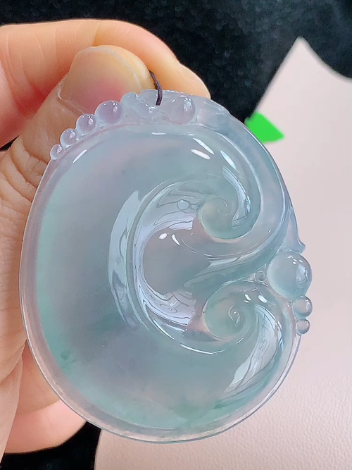 ️ 如意， 无裂，尺寸54.1-45.0-6.4mm，包A附证书