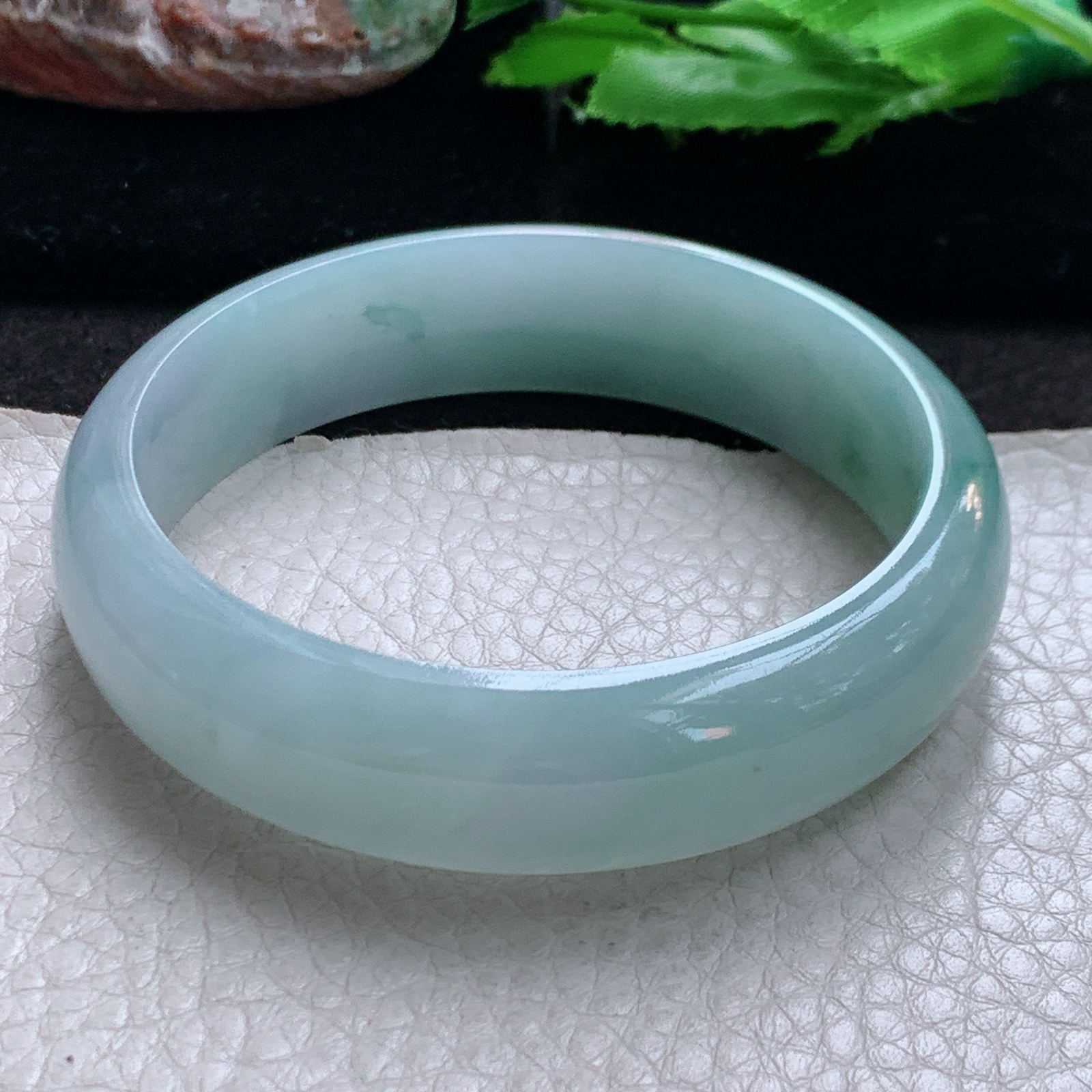 jc实拍59*15.8*7.5轮胎镯 缅甸翡翠a货玉手镯飘花大气宽边玉手环