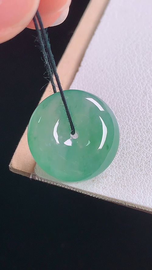 ️冰晴平安扣，无裂，尺寸:18.7-5.7mm 4