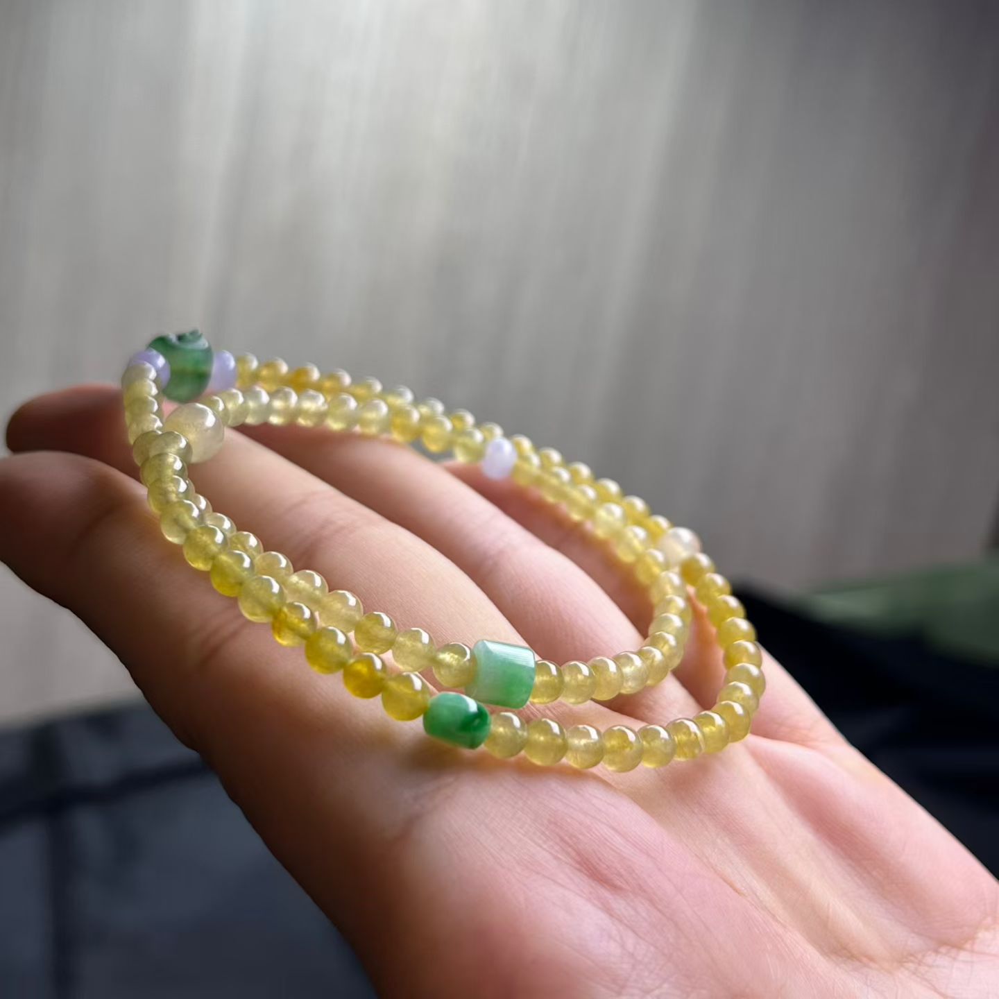 秒杀️ 黄双圈特色手串，卡3.9mm-4.2mm，82颗，不计配珠