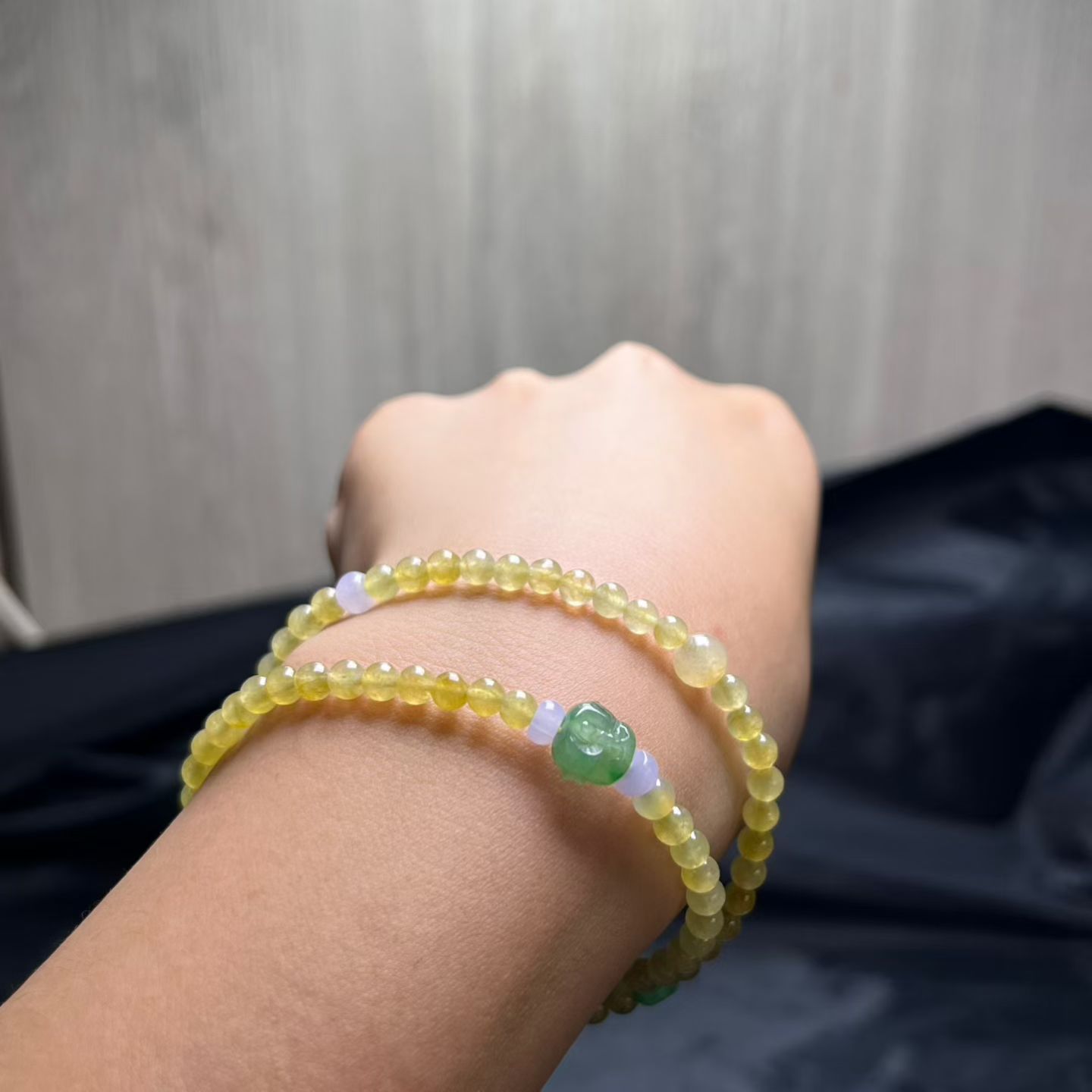 秒杀️ 黄双圈特色手串，卡3.9mm-4.2mm，82颗，不计配珠