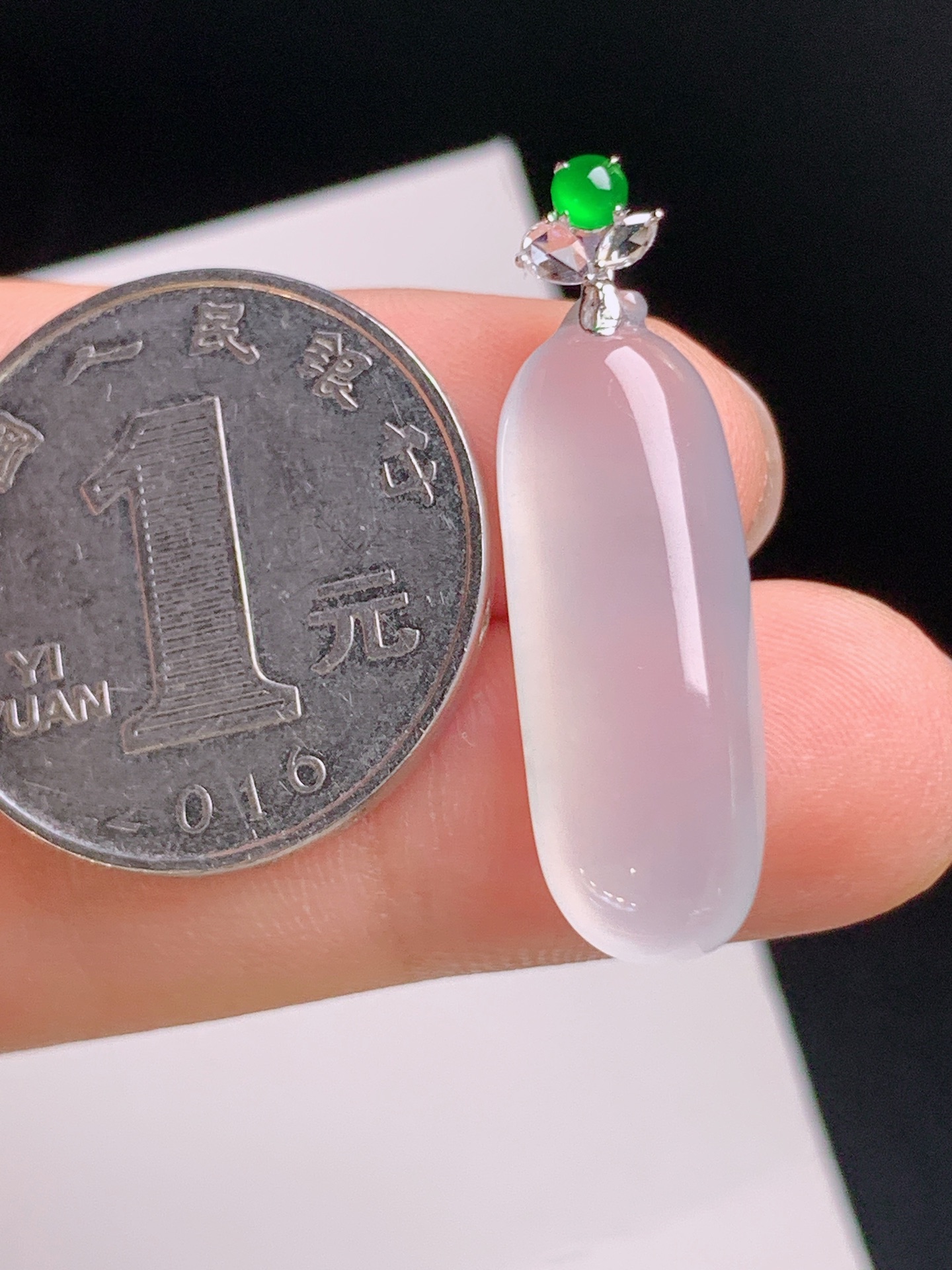 ️ 冰种福瓜吊坠，胶感十足，品相圆润 裸石25.1-9-5.2 整体31.5 081004