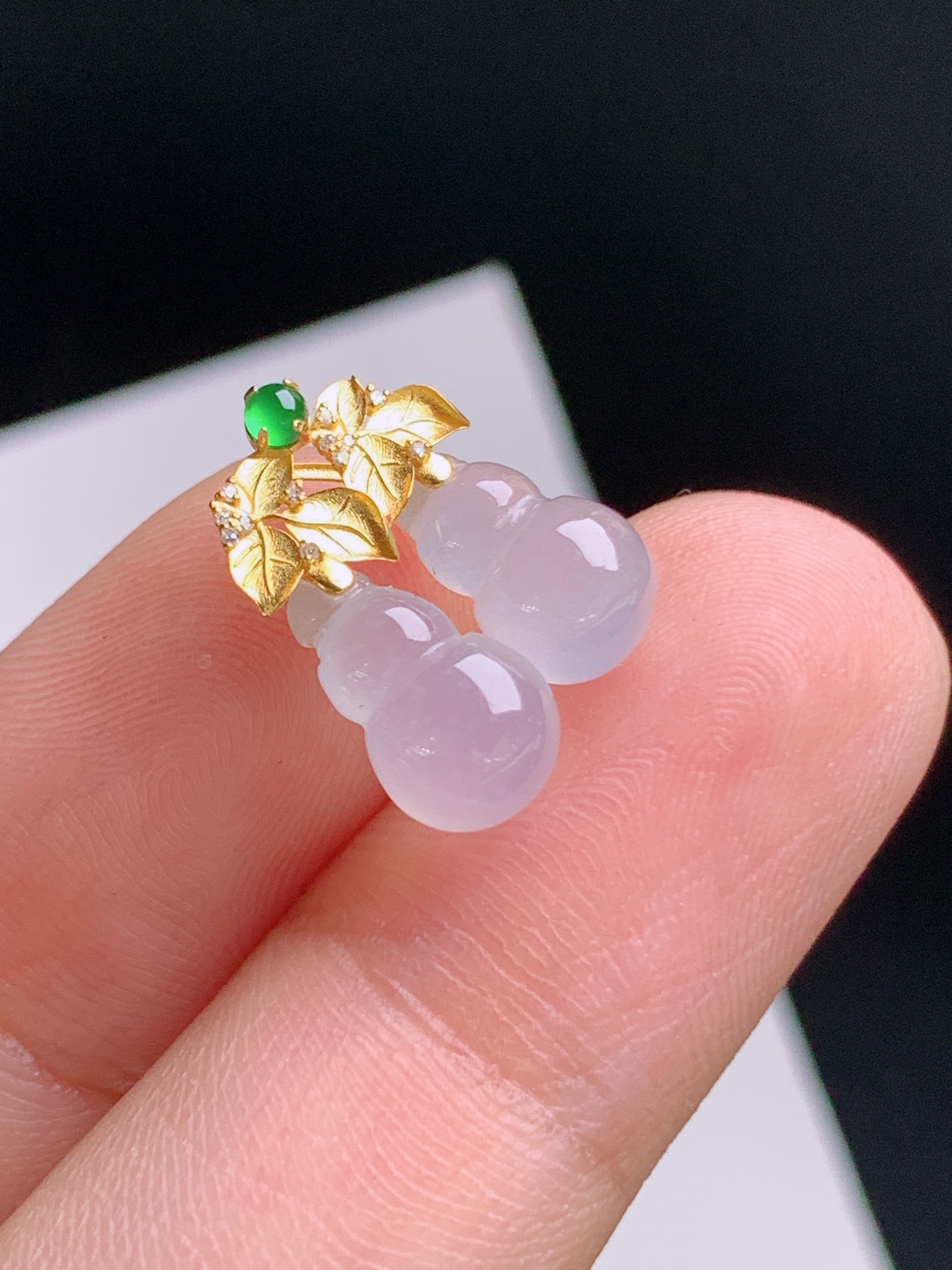 ️ 冰种葫芦吊坠，种水通透，莹润起光 裸石9-6.3 整体14.9 081004