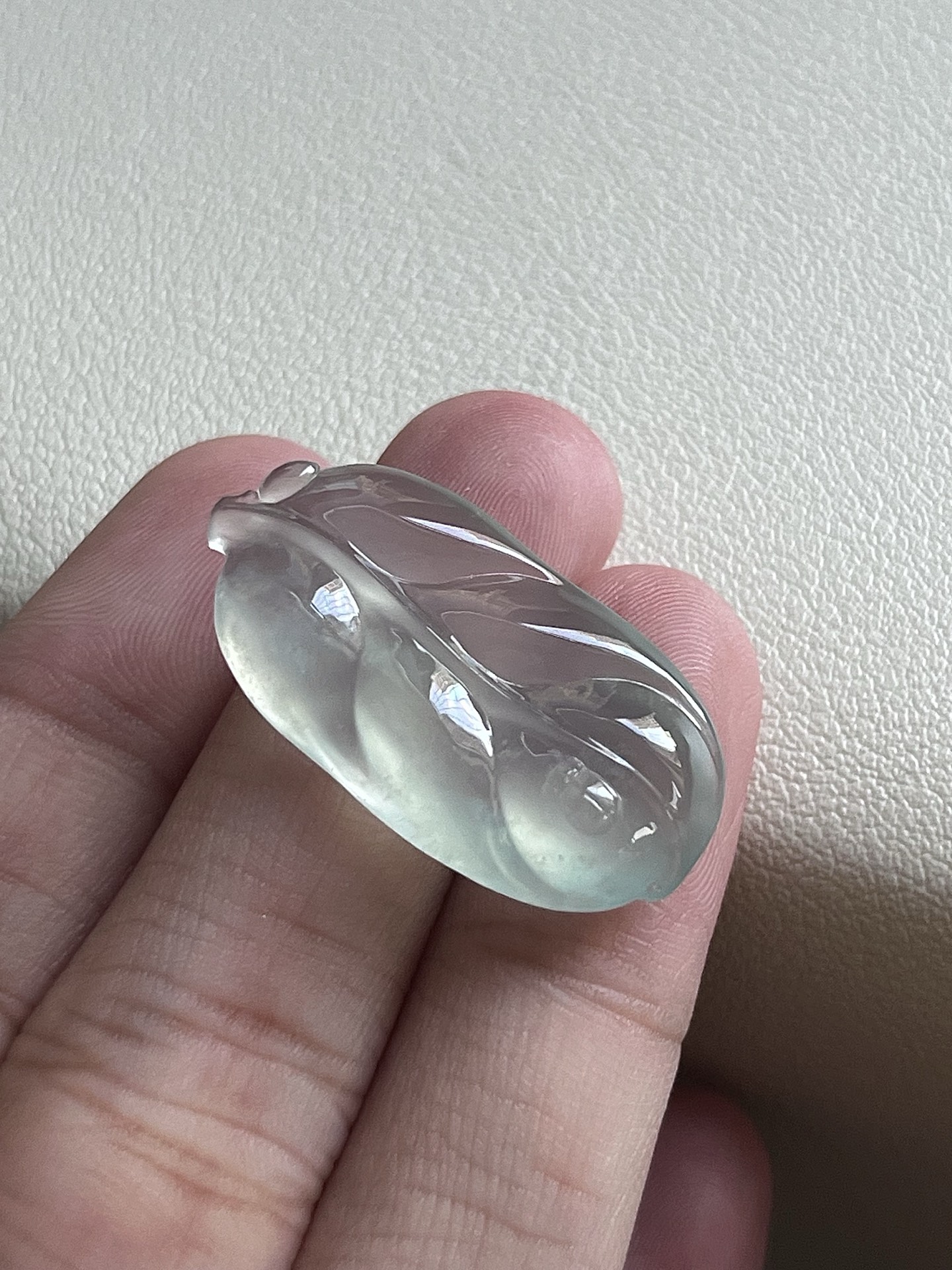 ️【玉叶】冰润水透，种老细腻起荧 尺寸：30.3*15.8*6.3,asd1108