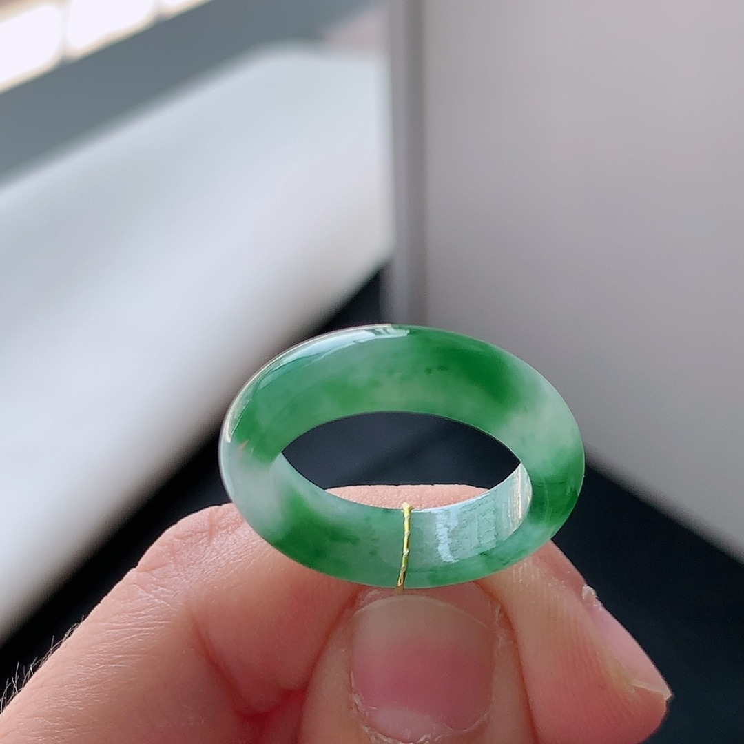 ️ 冰飘花戒圈 品相饱满 水润十足 佩戴精致典雅 货号101007，24.1-6.1-3.5