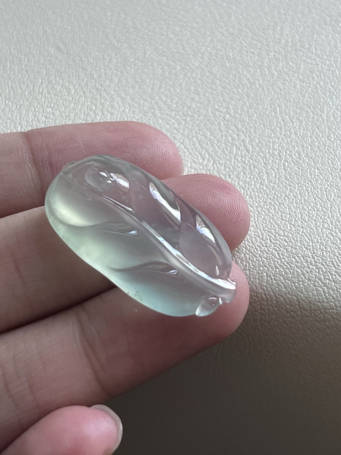 ️【玉叶】冰润水透，种老细腻起荧 尺寸：30.3*15.8*6.3,asd1108