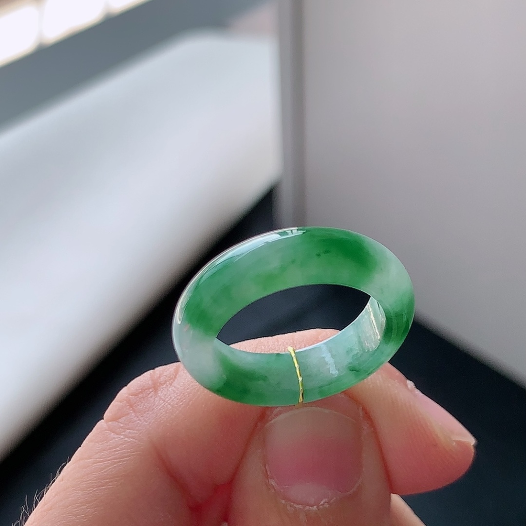 ️ 冰飘花戒圈 品相饱满 水润十足 佩戴精致典雅 货号101007，24.1-6.1-3.5