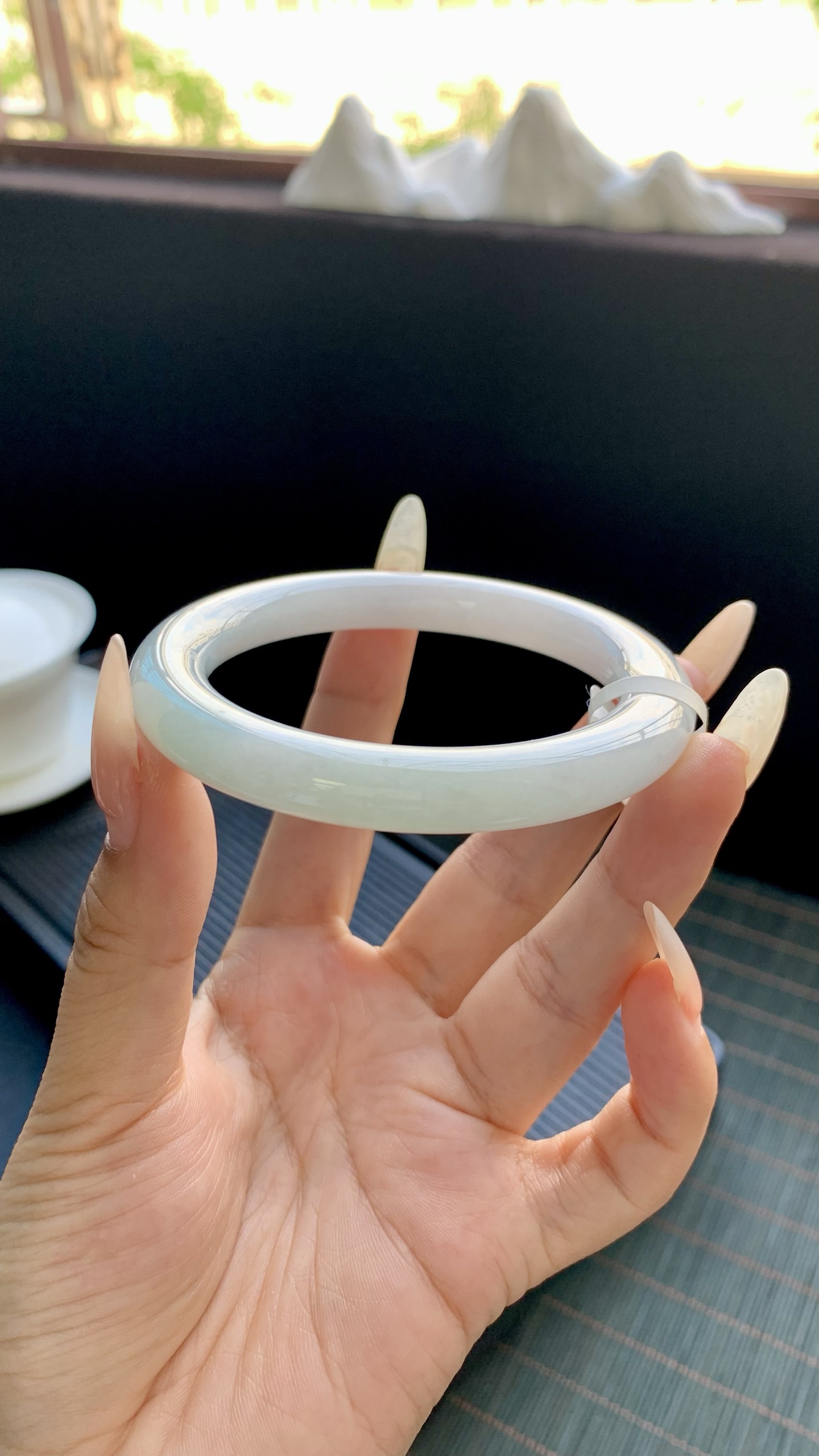 晴底美人条圆条手镯成品 HYC-857 尺寸：56-9-10