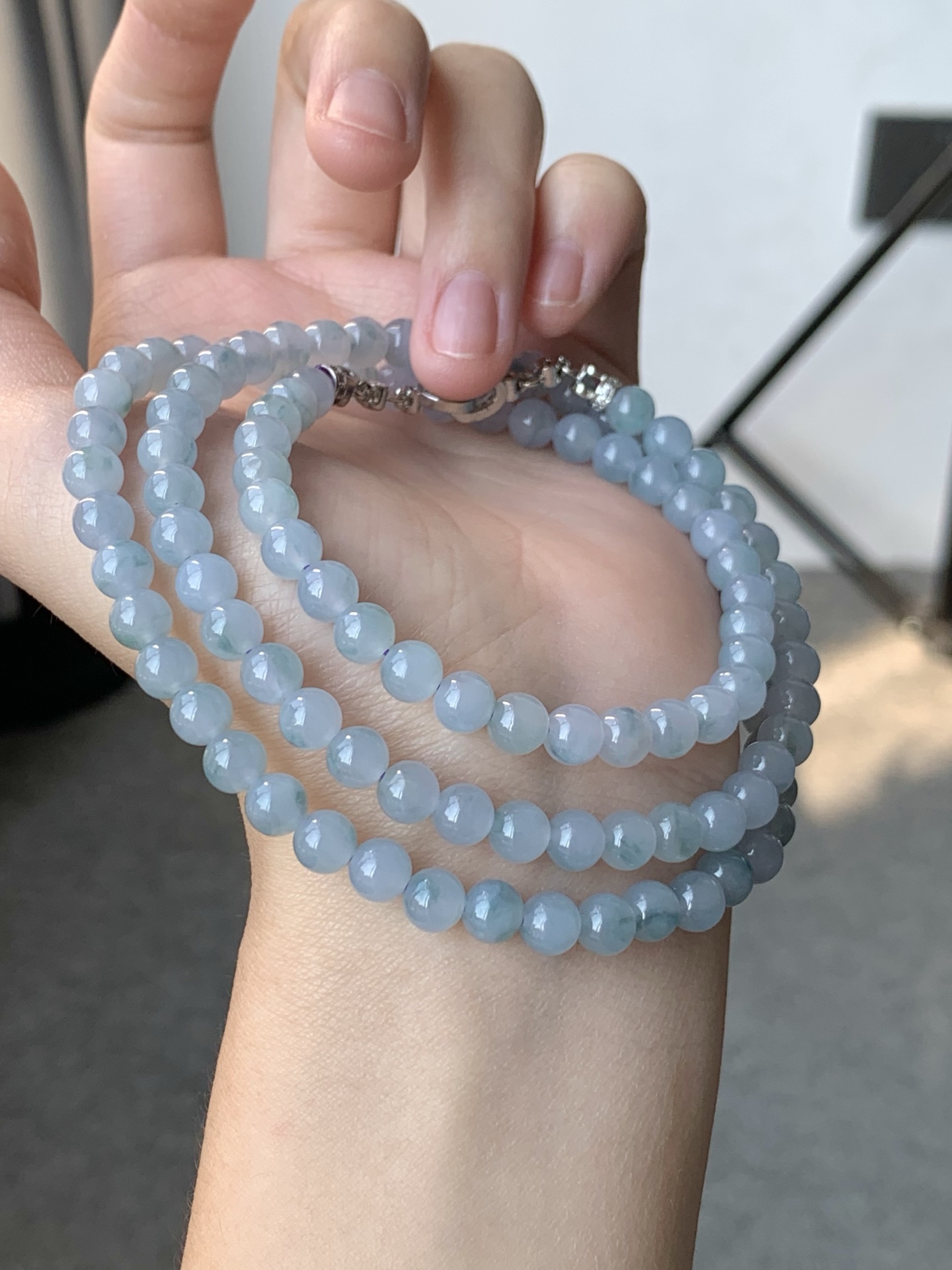 一口 没有折扣 冰飘花项链 色泽亮丽 胶润细腻 尺寸6颗数108【1008LX-020】