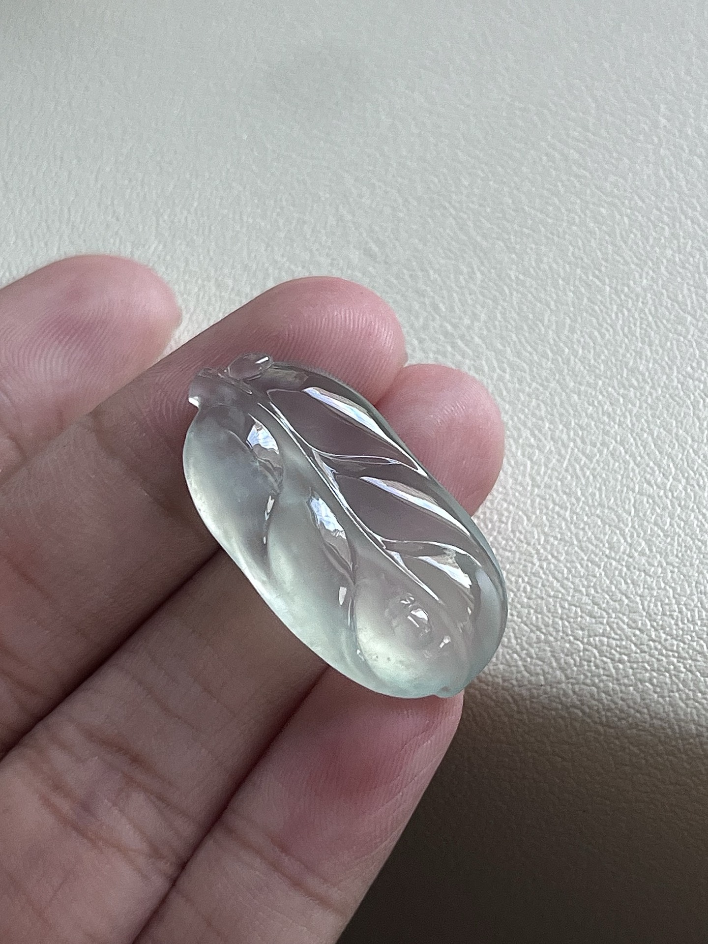 ️【玉叶】冰润水透，种老细腻起荧 尺寸：30.3*15.8*6.3,asd1108