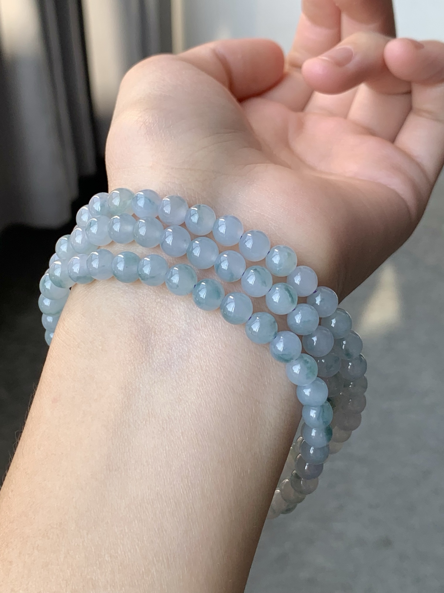 一口 没有折扣 冰飘花项链 色泽亮丽 胶润细腻 尺寸6颗数108【1008LX-020】