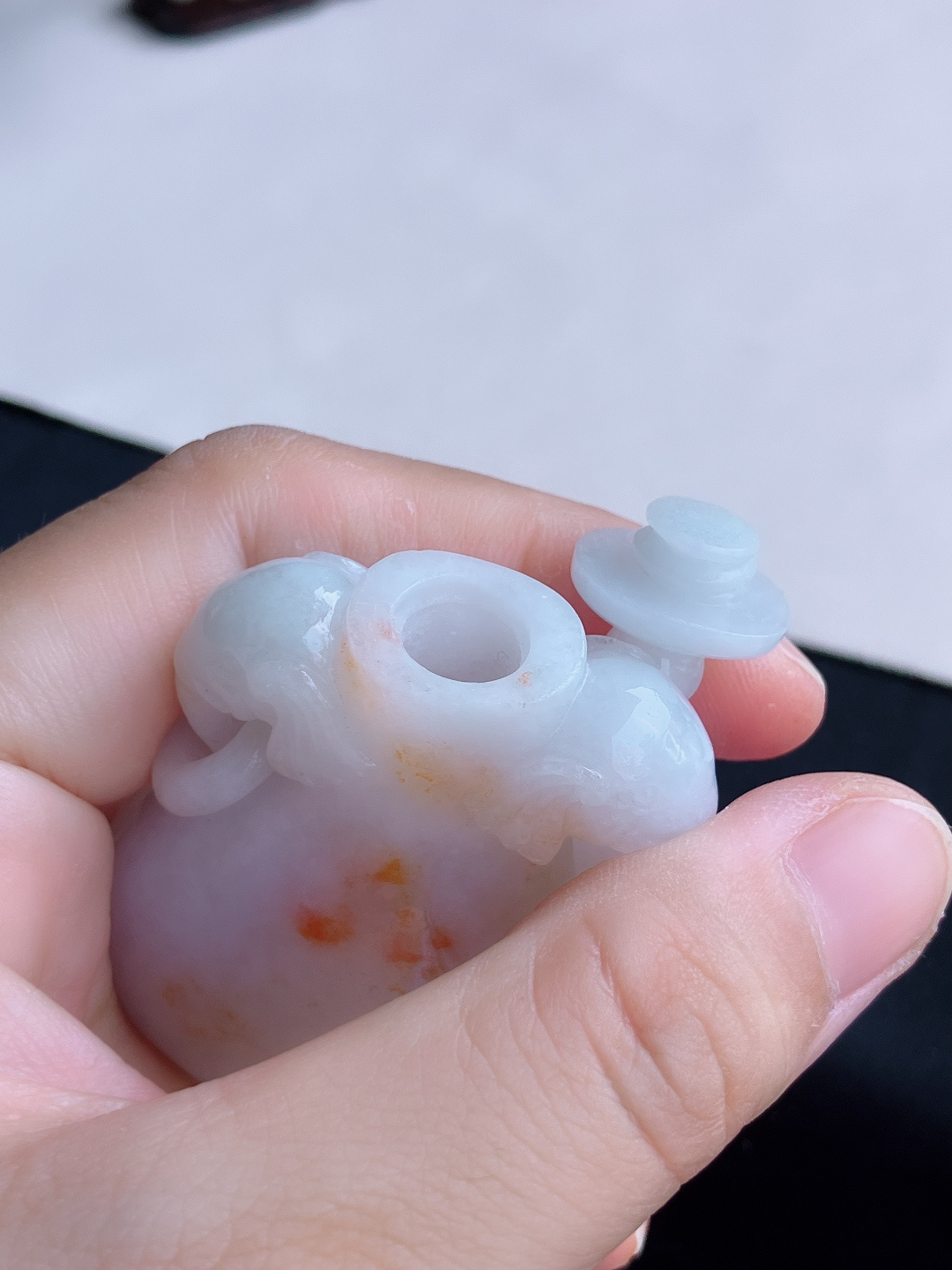 ️，双彩撒金大鼻烟壶，精工细作，尺寸78/49.6/20/自然光实拍