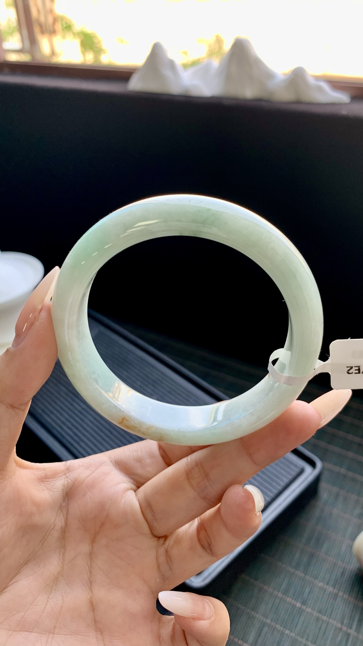 晴底洒金正圈手镯成品 HY-5983 尺寸：59-14-9