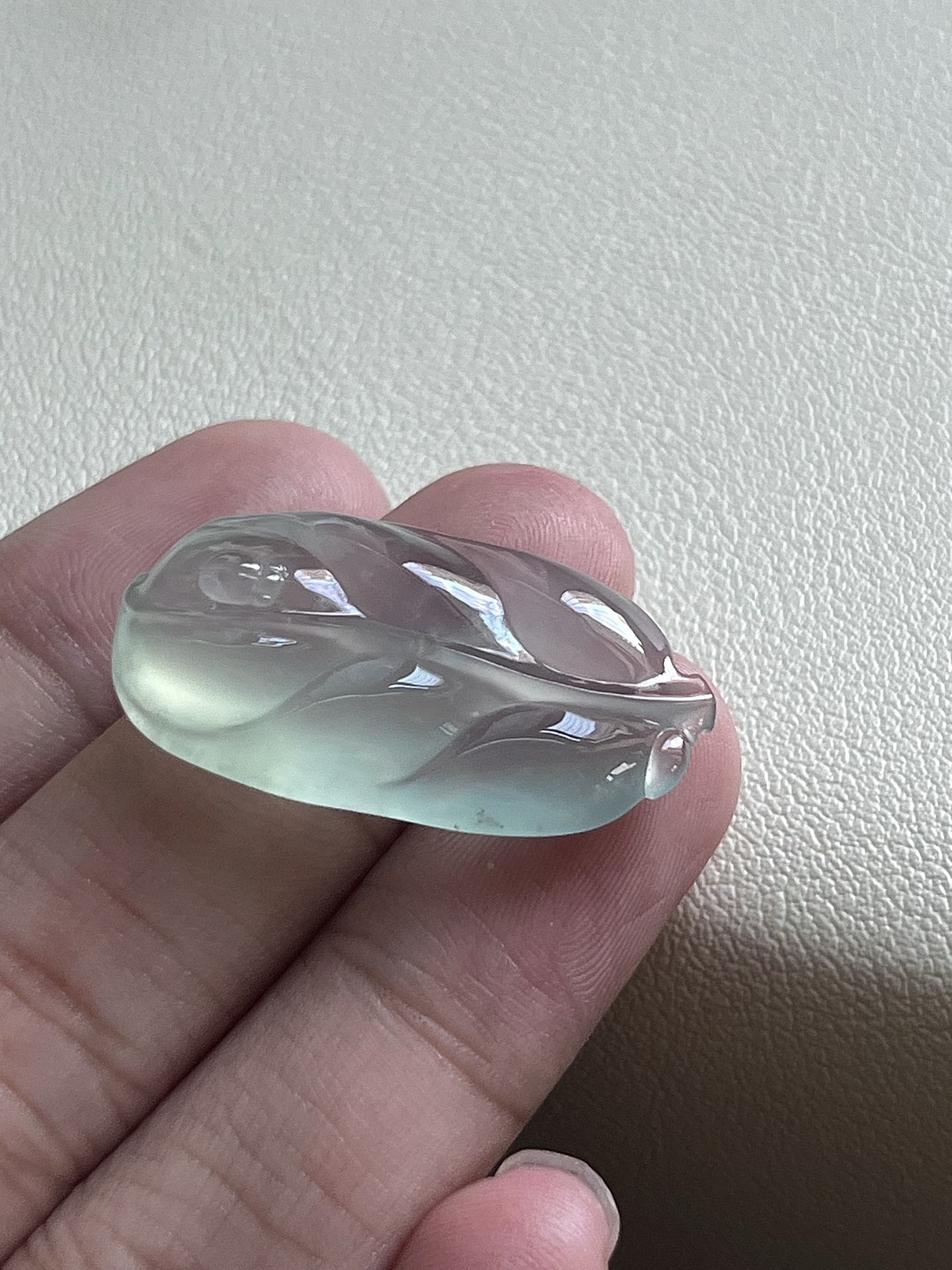 ️【玉叶】冰润水透，种老细腻起荧 尺寸：30.3*15.8*6.3,asd1108
