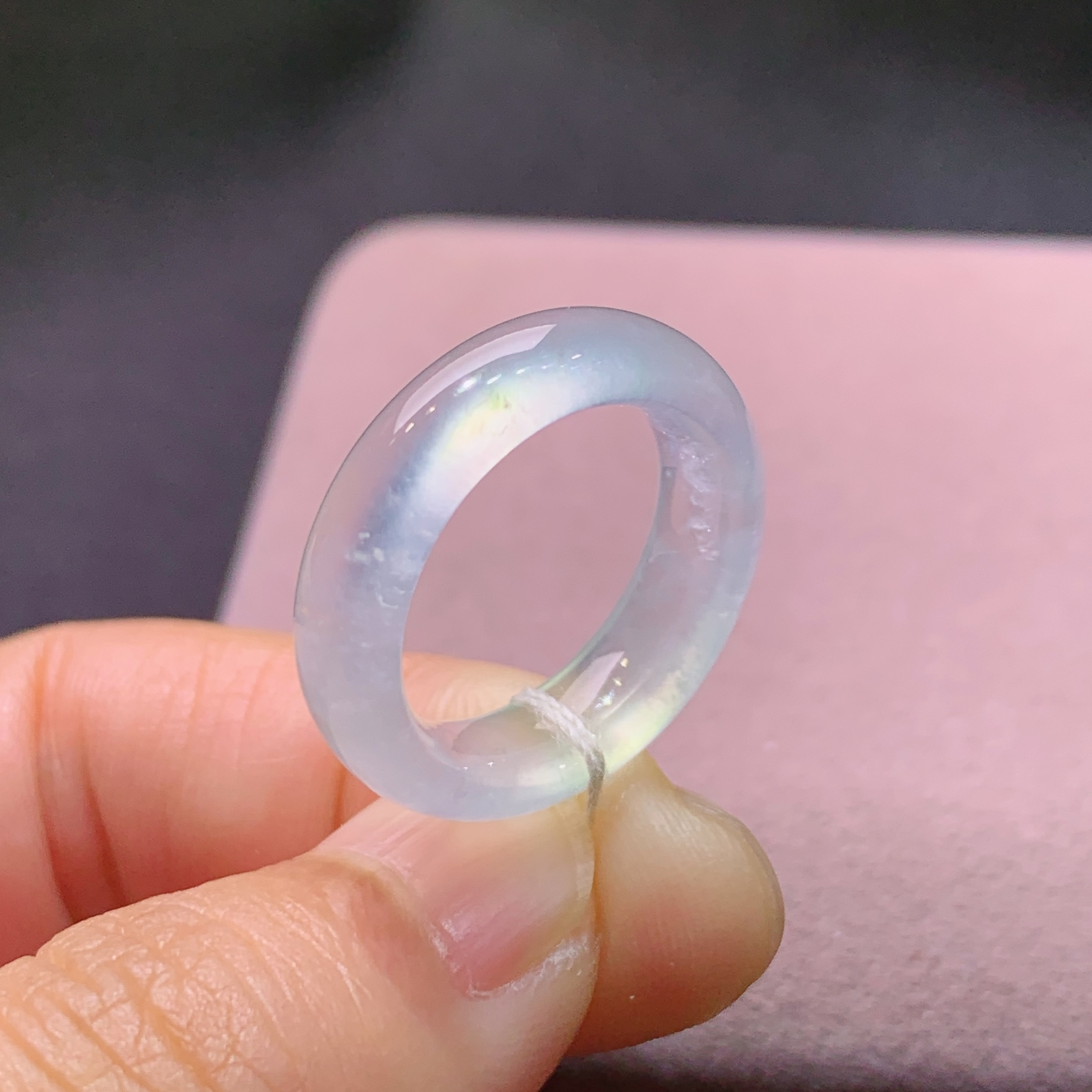 冰种戒圈，指环，冰冰润润，玉质细腻，种水足，Xili 圈口11 尺寸5.5*3.5