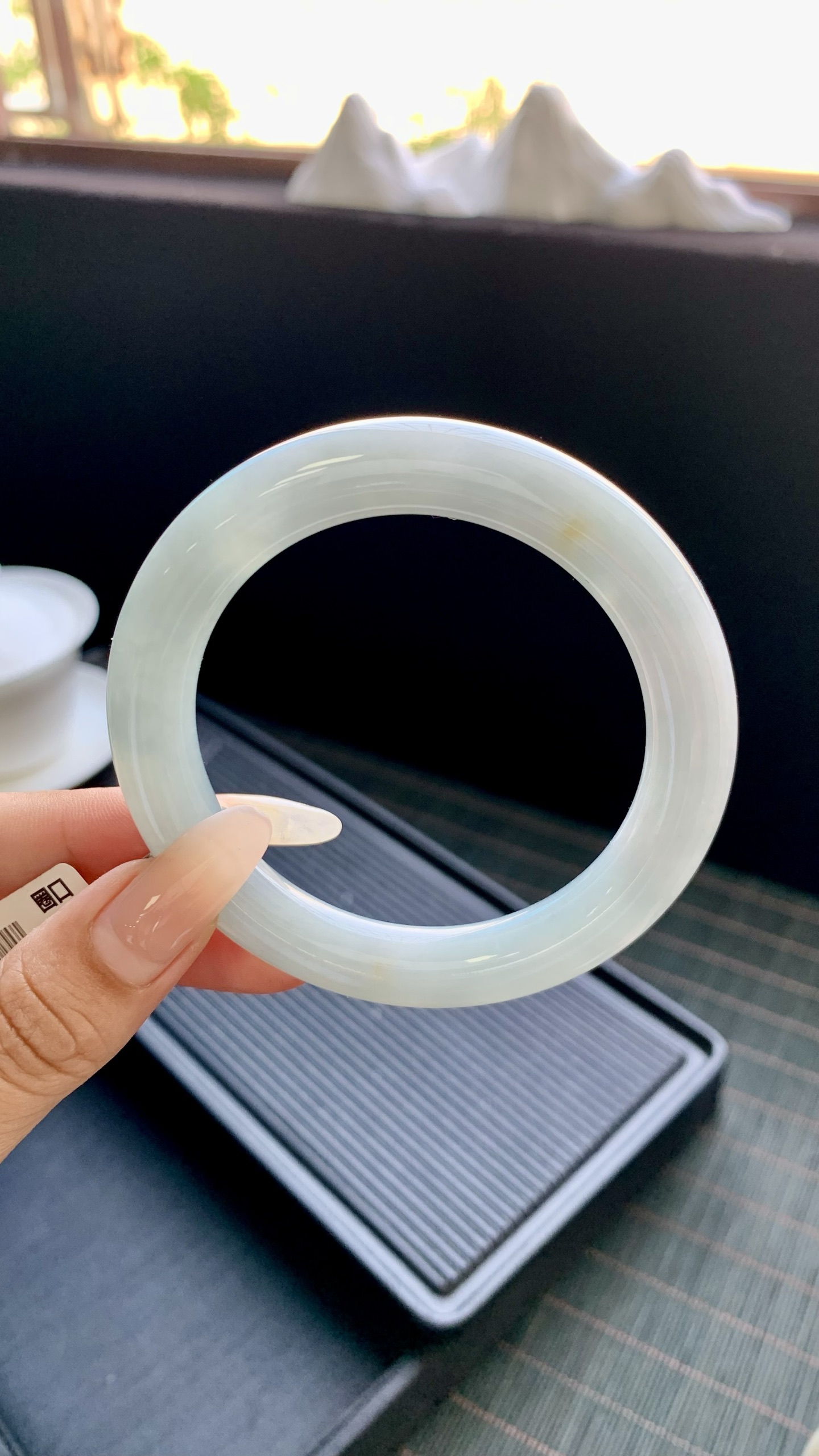 晴底洒金圆条手镯成品 HYY-6960 尺寸：55-9.5-10
