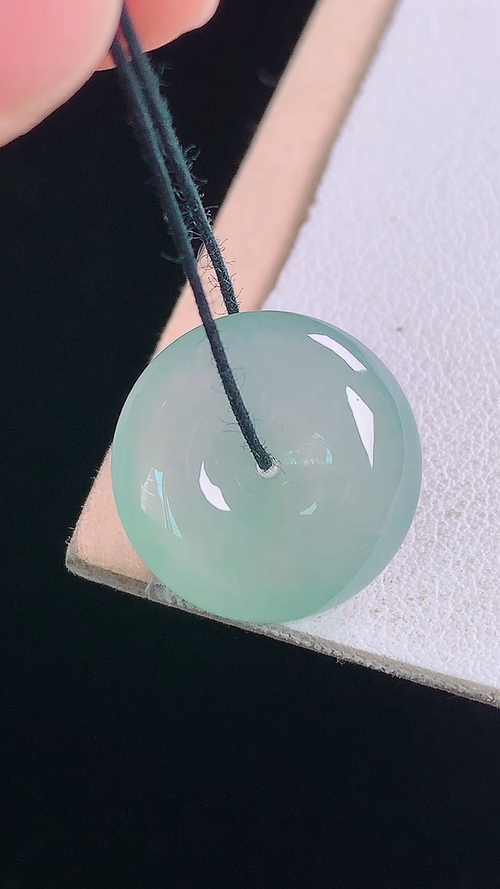 ️冰种平安扣，无裂，尺寸:17.2-5.9mm 7