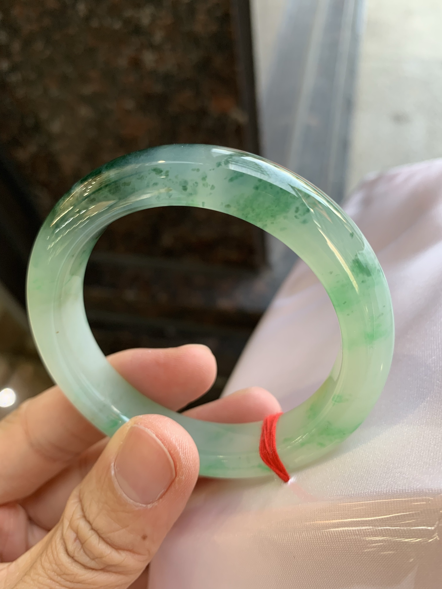 正圈冰飘花 微纹 尺寸：52.2/11.2/9 现货更漂亮