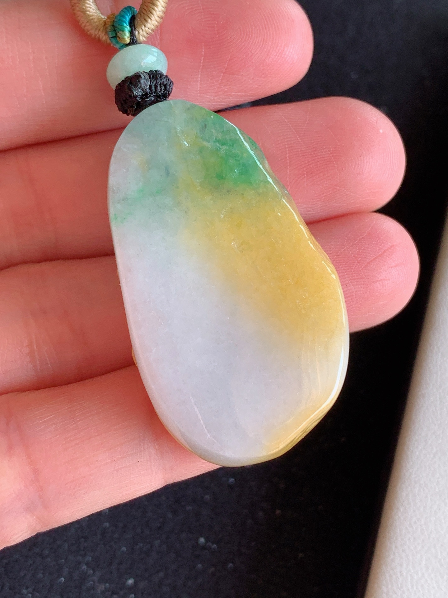 ️ 【冰黄绿悟道】无裂 裸石尺寸：39.7/23.5/8.6