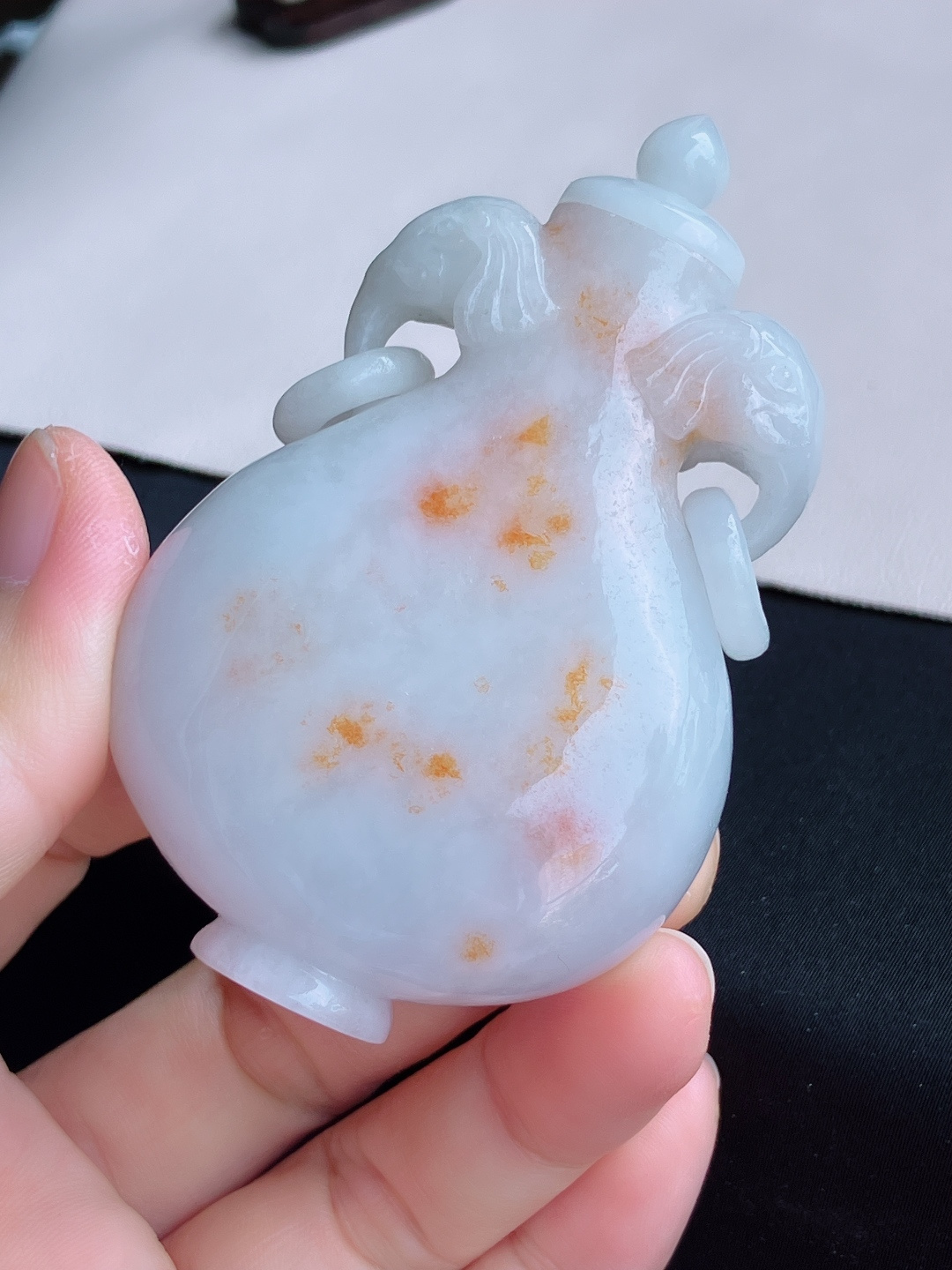 ️，双彩撒金大鼻烟壶，精工细作，尺寸78/49.6/20/自然光实拍