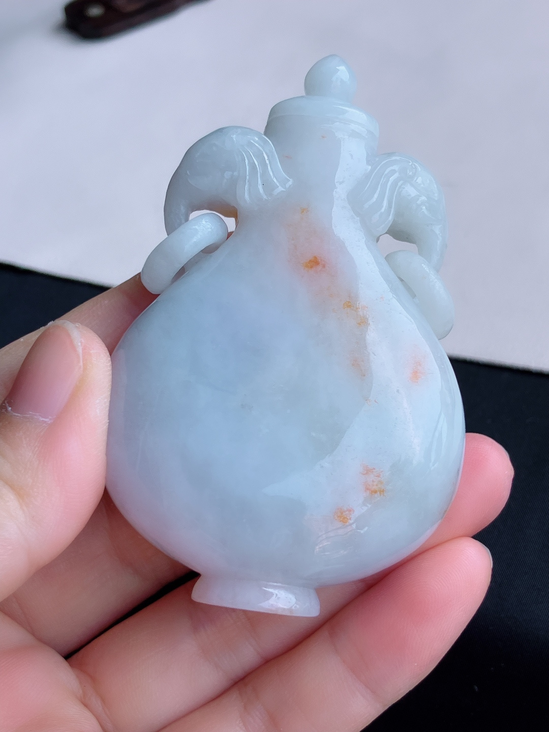 ️，双彩撒金大鼻烟壶，精工细作，尺寸78/49.6/20/自然光实拍