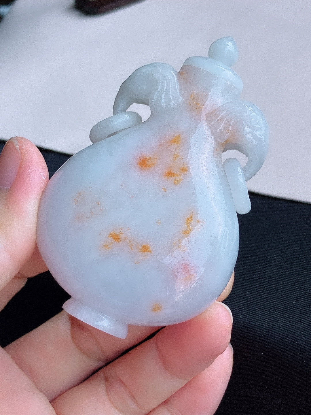 ️，双彩撒金大鼻烟壶，精工细作，尺寸78/49.6/20/自然光实拍