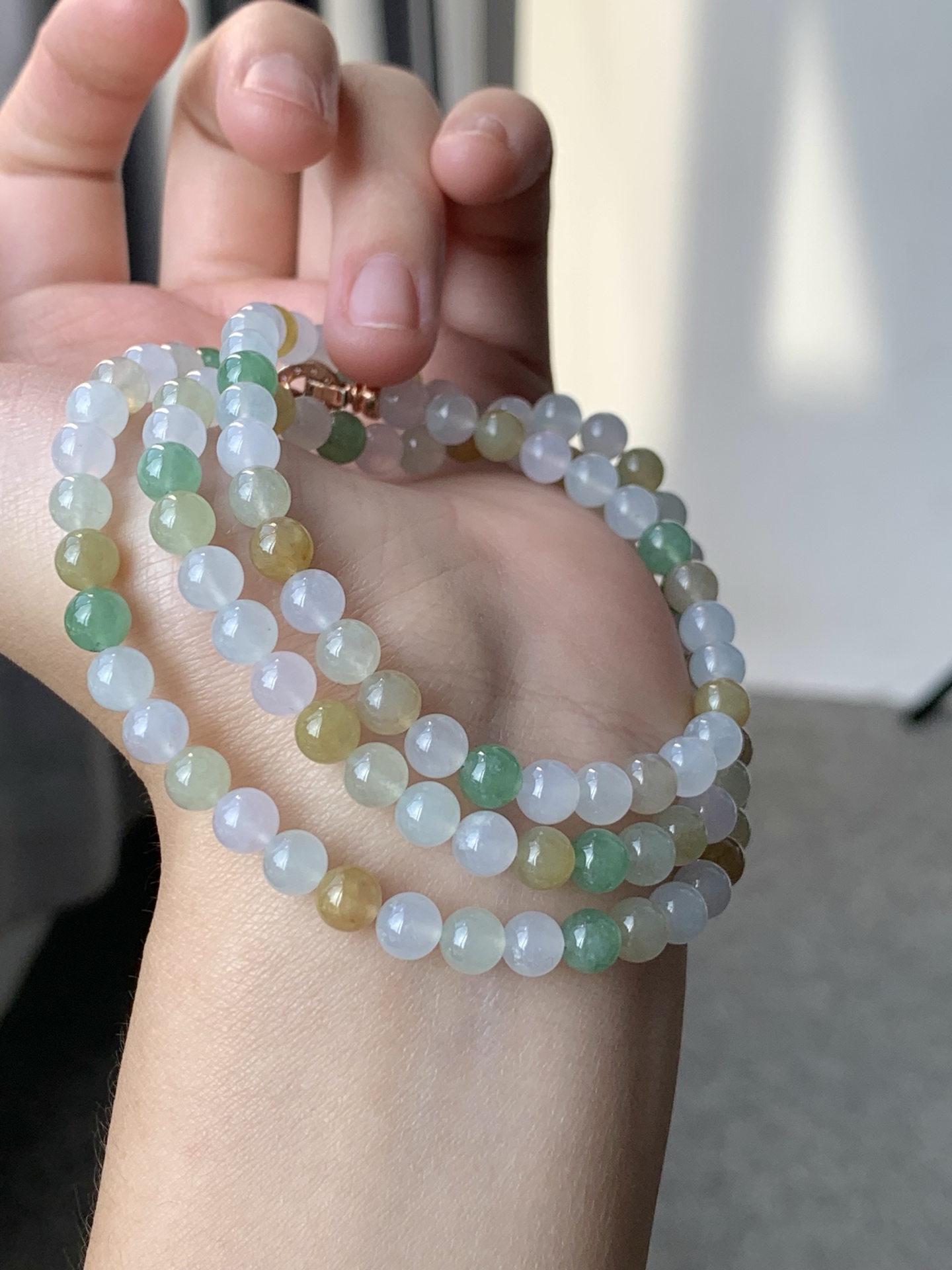一口 没有折扣 冰润多宝珠链 色泽亮丽 胶润细腻 尺寸5.6 颗数108【1008LX-031】