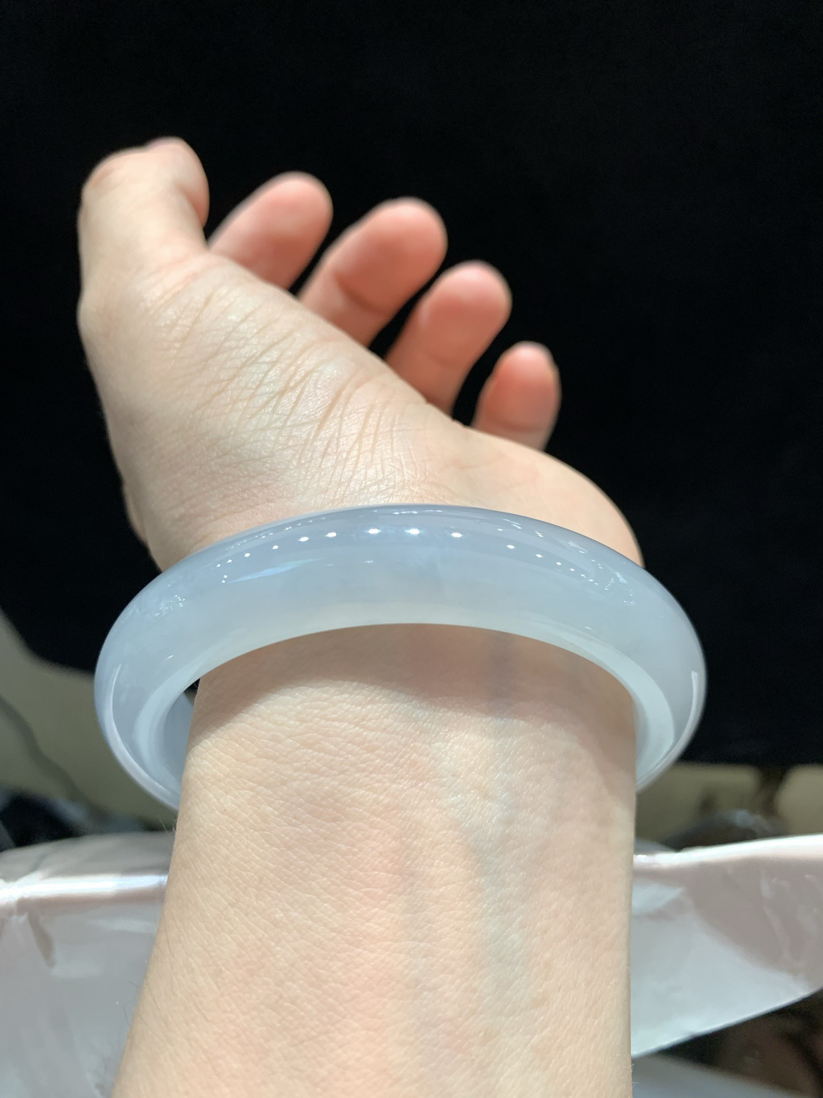 尺寸57.1/12.3/8.7，冰种手镯
种好水足