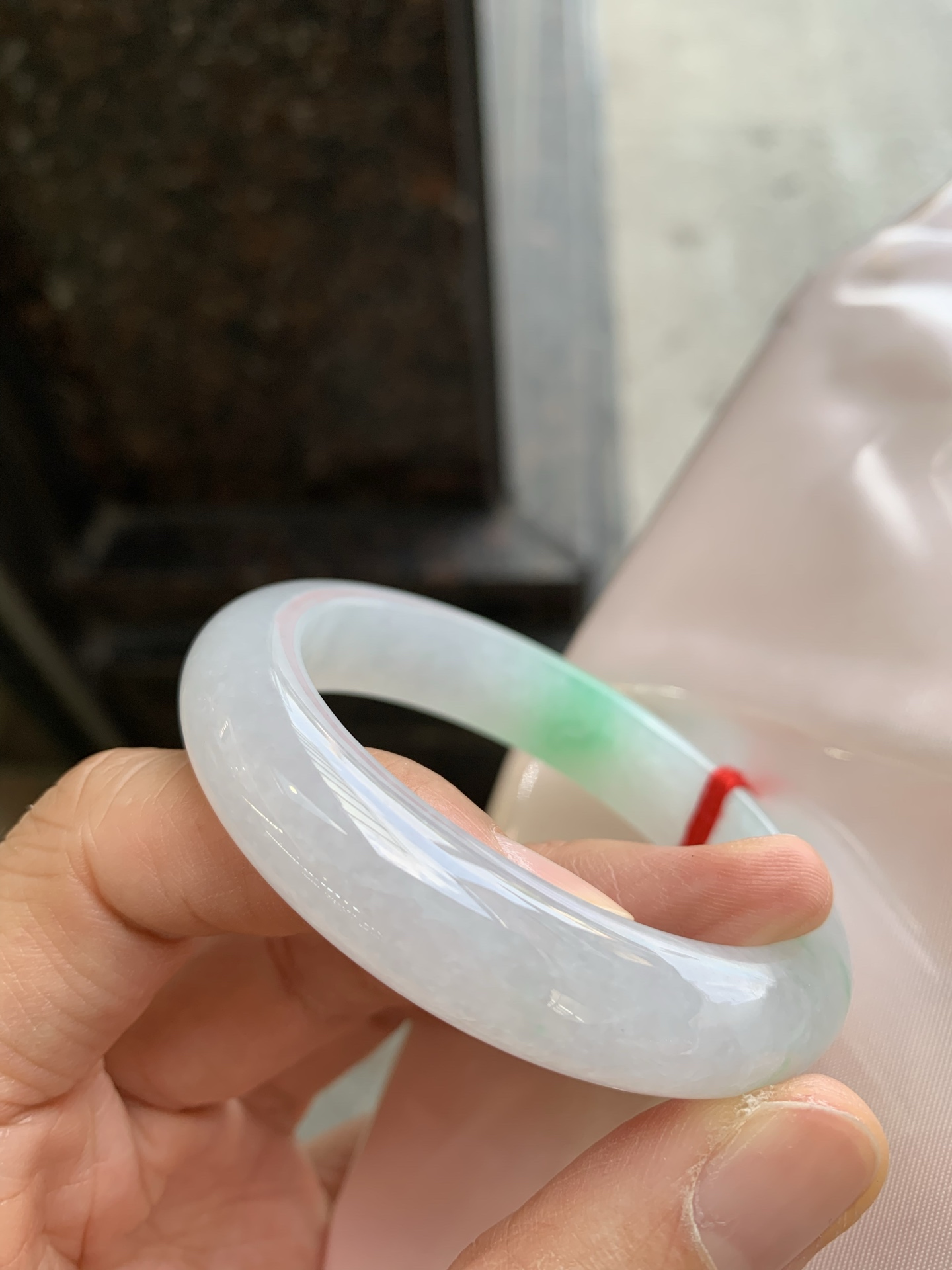 贵妃冰飘绿 微细纹 尺寸：54/45/12.2/8 色清爽