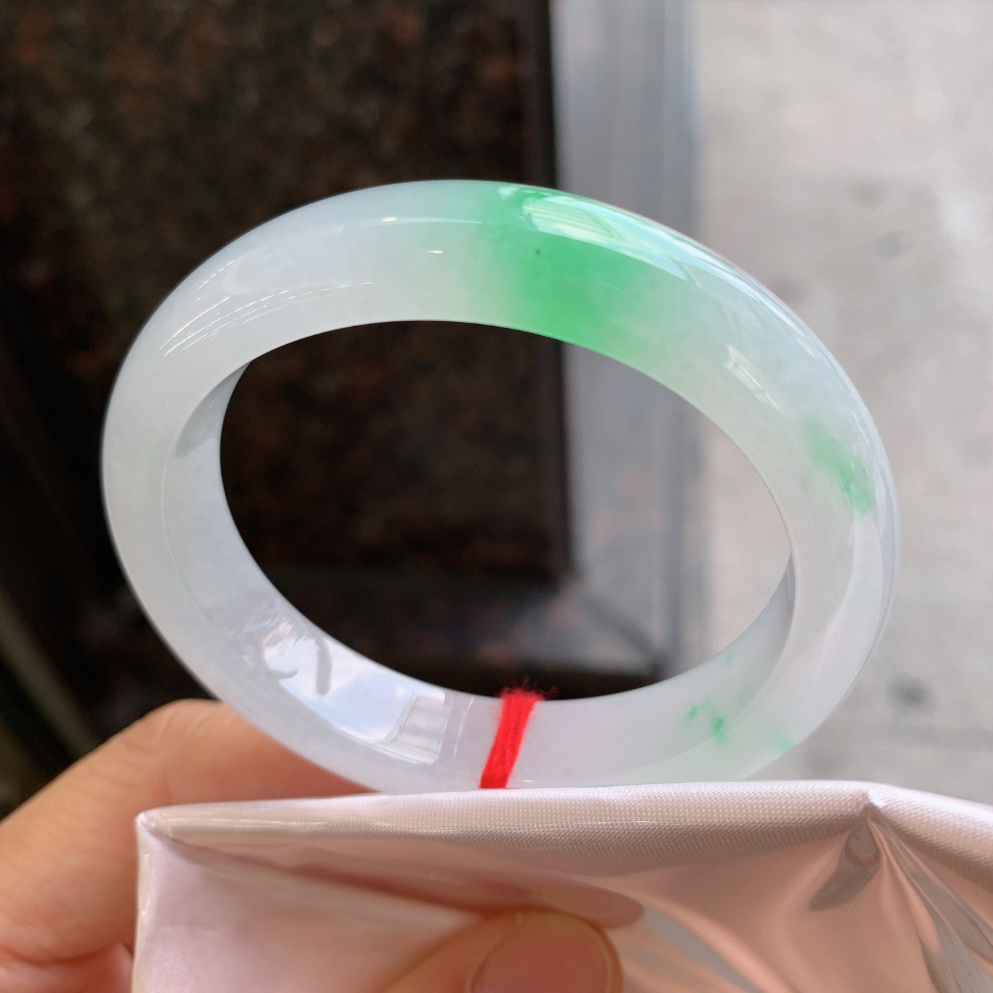 贵妃冰飘绿 微细纹 尺寸：54/45/12.2/8 色清爽