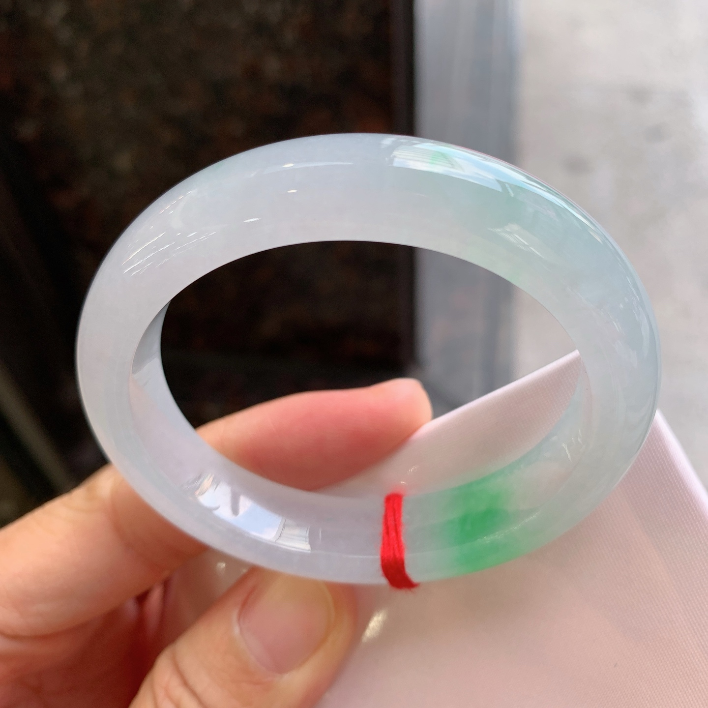 贵妃冰飘绿 微细纹 尺寸：54/45/12.2/8 色清爽