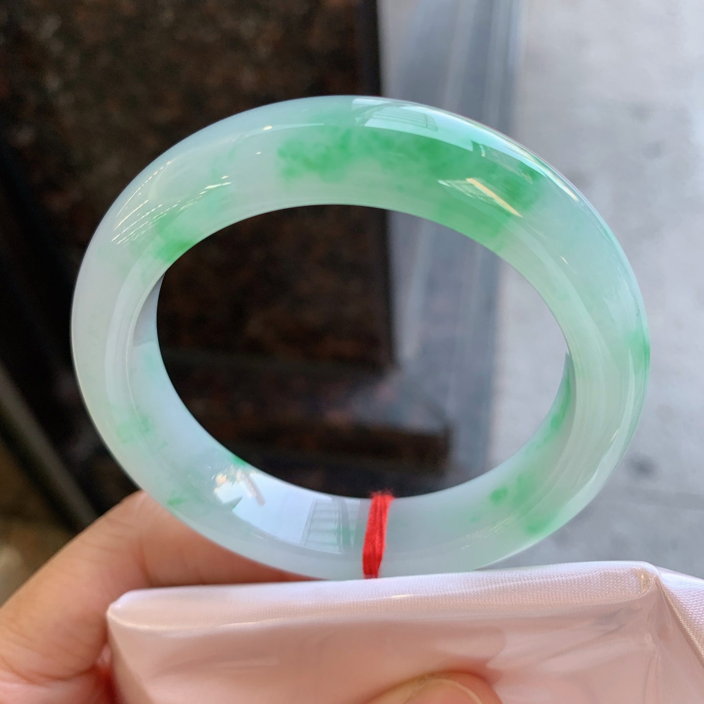 正圈飘绿 微纹 尺寸：52.8/12/9 清爽