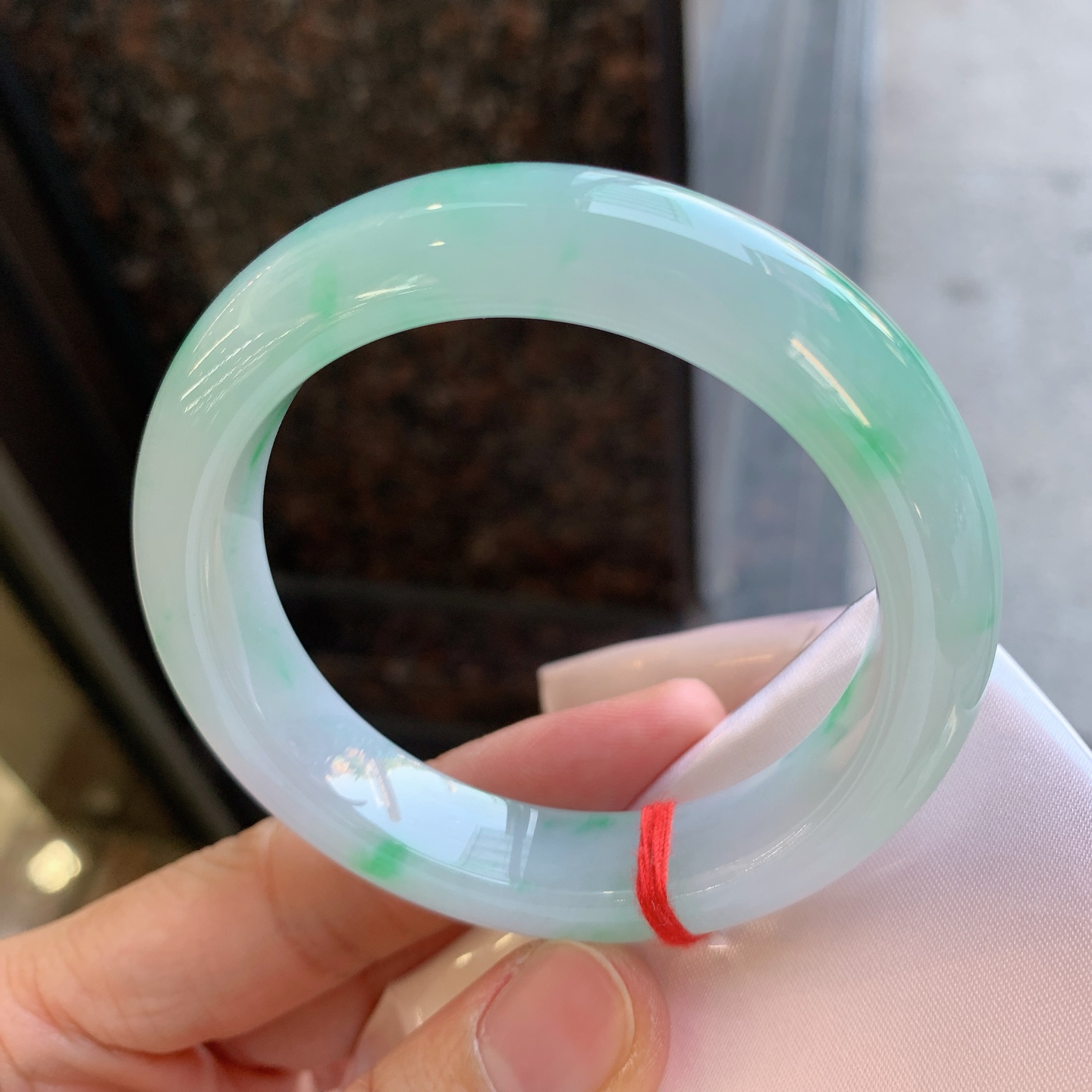 正圈飘绿 微纹 尺寸：52.8/12/9 清爽